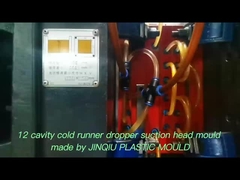 पीपी सामग्री में 12-गुहा कोल्ड रनर ड्रॉपर पाइप मोल्ड